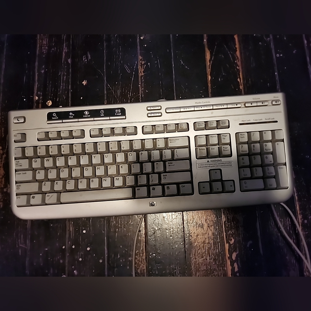 HP Metallic Silver and Black Keyboard